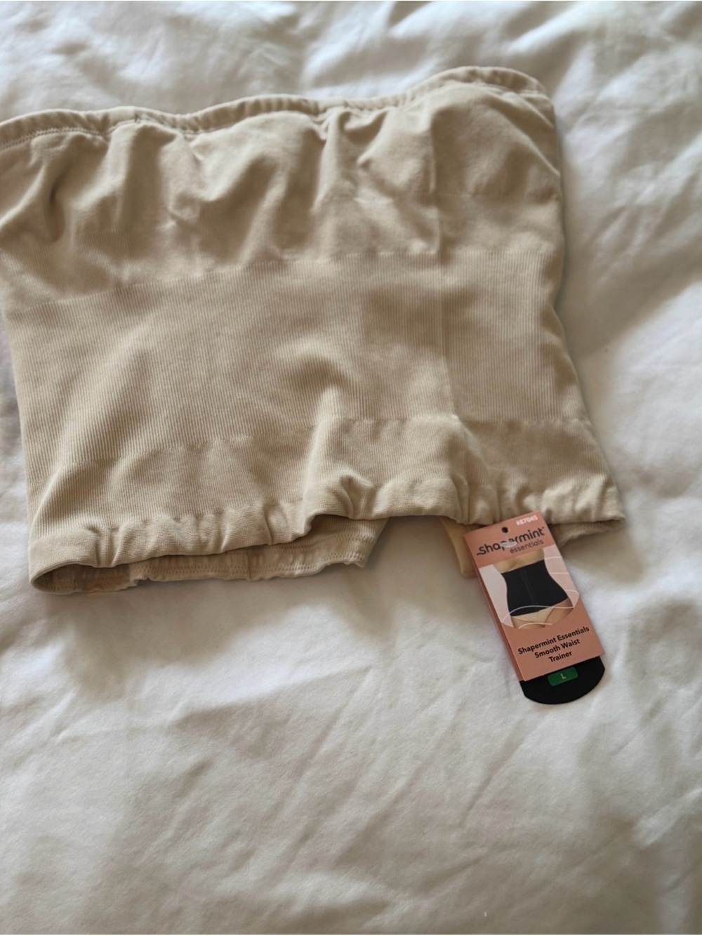 Shapermint Beige High-Waist Seamless Bike Shorts